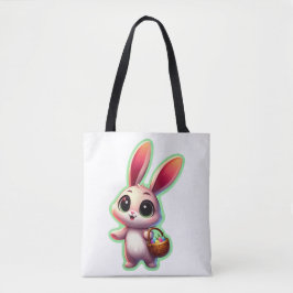 Happy Oaster Watercolor Bunny Tasche