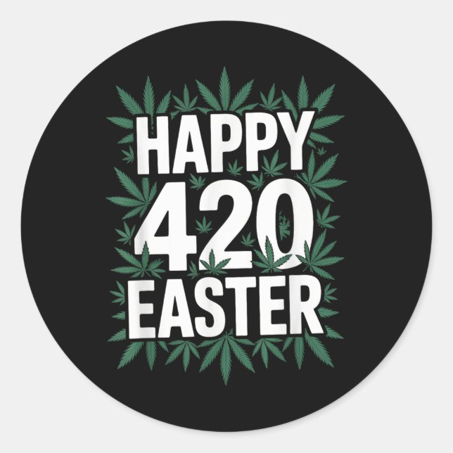 Happy Oaster Weed Runder Aufkleber (Vorderseite)