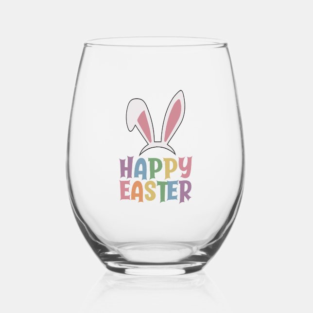 Happy Oaster Weinglas Ohne Stiel (Vorderseite)
