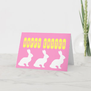 Happy Oaster White Bunnies Karte