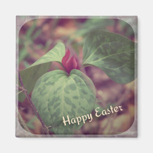 Happy Oaster Wildblume Magnet