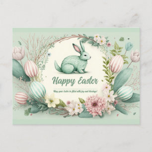 Happy Oaster wünscht Illustration Postkarte