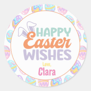 Happy Oaster wünscht Pastel Classic Round Sticker