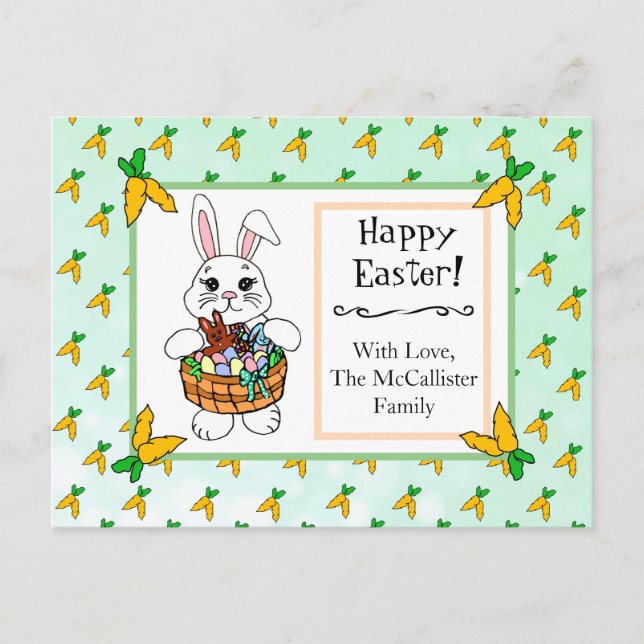 Happy Oaster wünscht Personalisiert Postkarte (Vorderseite)
