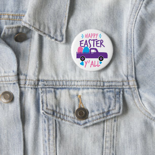 Happy Oaster Y'all Modern Egg Truck Classic Button