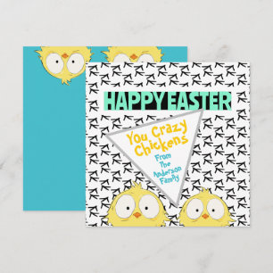 "Happy Oaster You Crazy Chickens" Osterfest Feiertagskarte