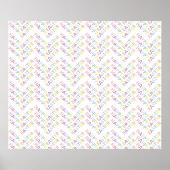 Happy Oaster Zig Zag Pattern Poster (Vorne)