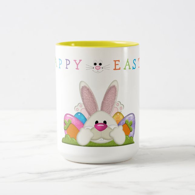 Happy Oaster Zweifarbige Tasse (Mittel)