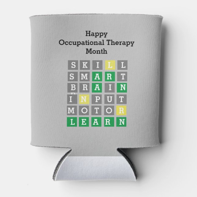 Happy Occupational Therapy Monat Custom Wordle Dosenkühler (Vorderseite)