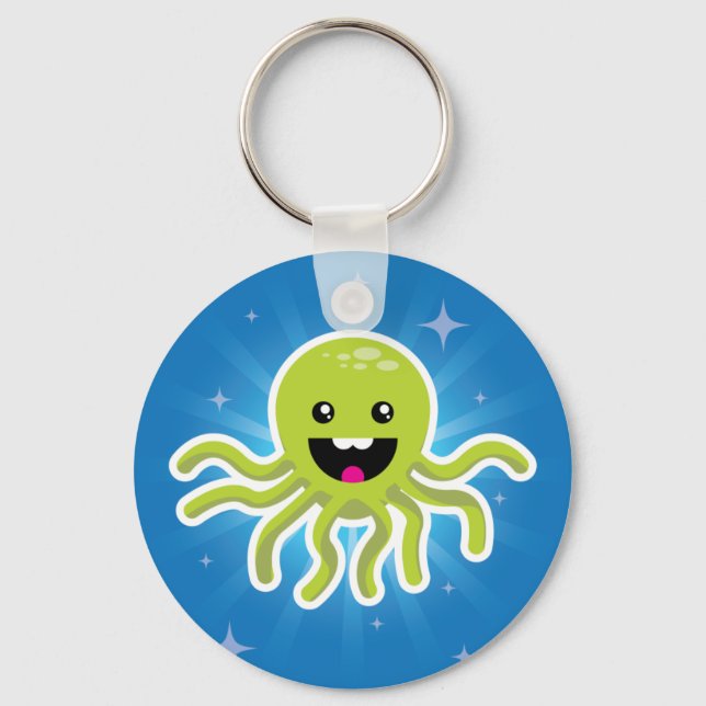 Happy Octopus Schlüsselanhänger (Vorderseite)