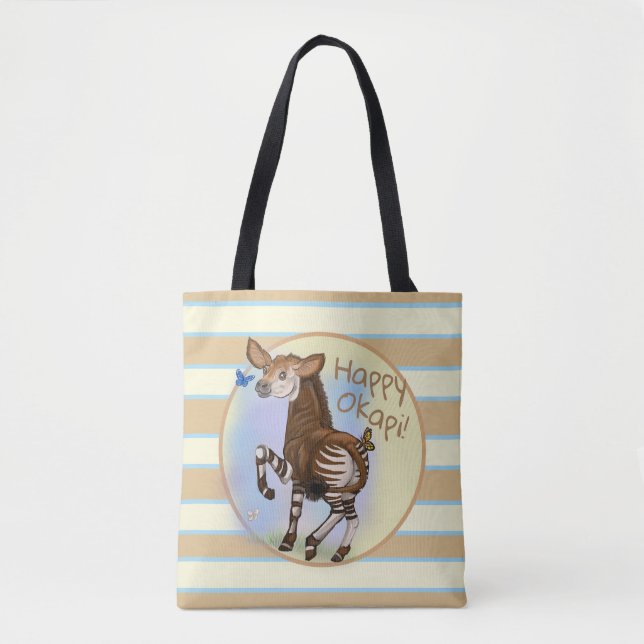 Happy Okapi! Tasche (Vorderseite)