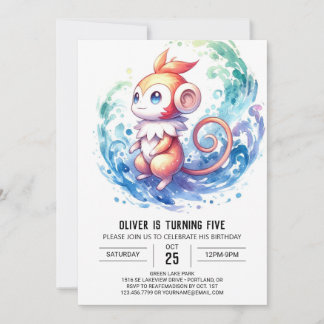 Happy Online Monkey Geburtstag Einladung