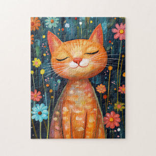 Happy Orange Cat Whimsikale Blume