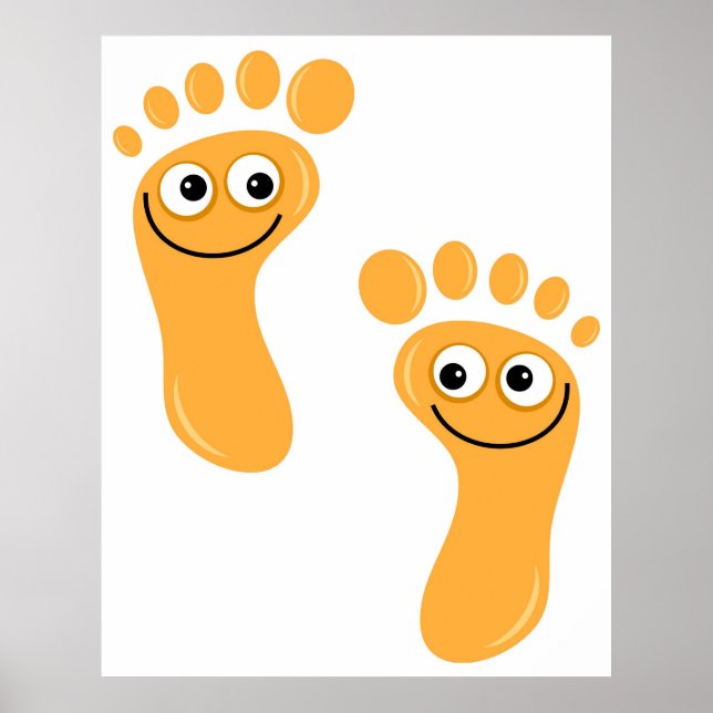 Happy Orange Feet Poster (Vorne)