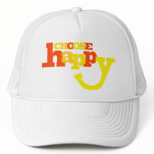 Happy-orange-gelber Grafikhut