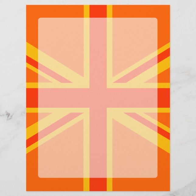 Happy Orange Union Jack British Flag Swag (Vorderseite)