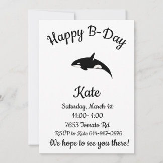 Happy Orca Whale Einladung