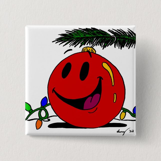 Happy Ornament Button (Vorderseite)