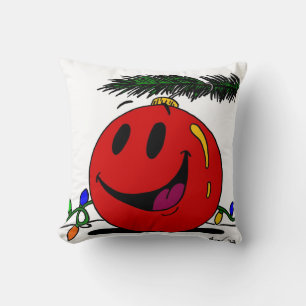 Happy Ornament Pillow - Red Kissen
