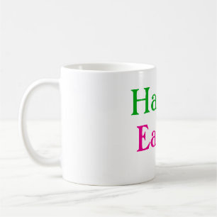 Happy Oster boho grün rosa Kinder geben Namen Kaffeetasse