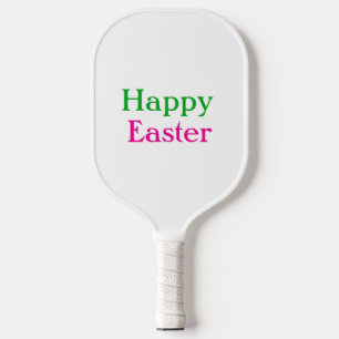 Happy Oster boho grün rosa Kinder geben Namen Pickleball Schläger
