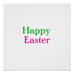 Happy Oster boho grün rosa Kinder geben Namen Poster