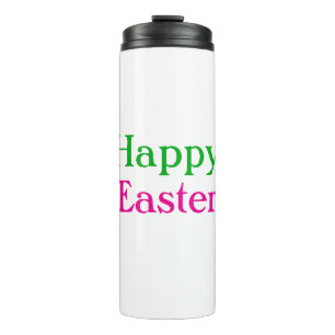 Happy Oster boho grün rosa Kinder geben Namen Thermosbecher