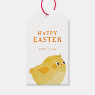 Happy Oster Leckerei mit Little Chicken in Gelb Geschenkanhänger