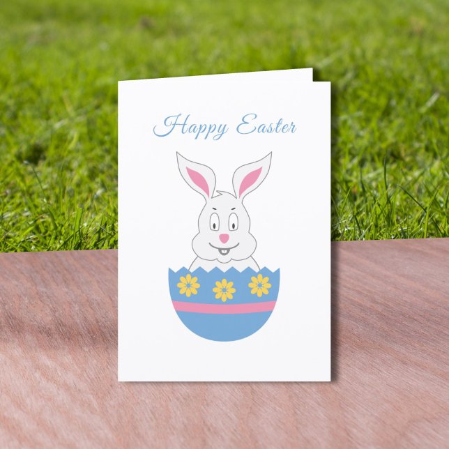 Happy Ostercard mit Bunny & Egg Dankeskarte (Happy Easter Card with Bunny & Egg )