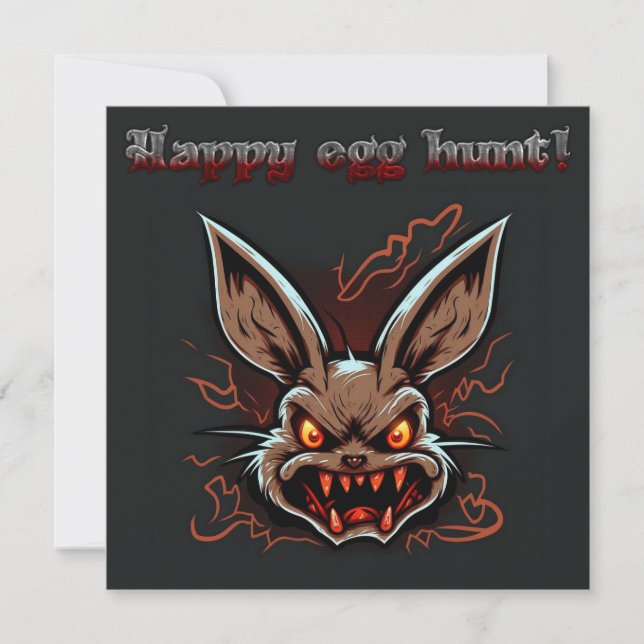 Happy Osterei Jagen Weihnachtskarte Feiertagskarte (Vorderseite)