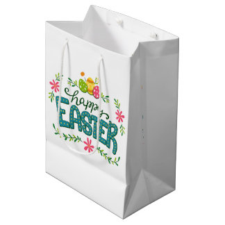 Happy Osterfarbene Ostereier Mittlere Geschenktasc Geschenktüte