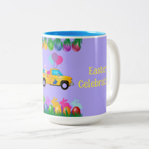 Happy Osterfeier Zwei Tone Kaffee Tasse