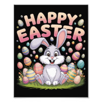 Happy Osterfest 2025 Eier Bunny Niedlich Rabbit
