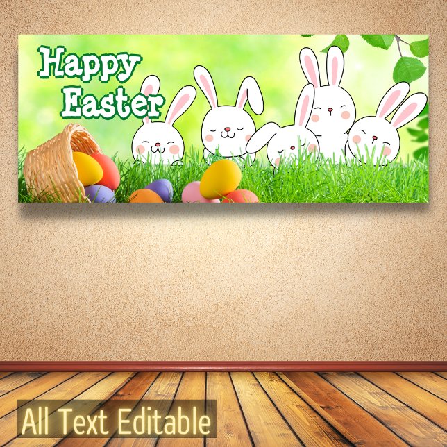 Happy Osterfest Bunny Ostereier Osterhase Banner (Von Creator hochgeladen)