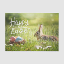 Happy Osterfest Niedlich Bunny mit farbenfroher Os