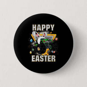 Happy Ostermonster Truck Ostereier Kleinkind Kind Button