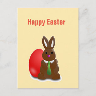 Happy Osterschokoladenhase Feiertagspostkarte