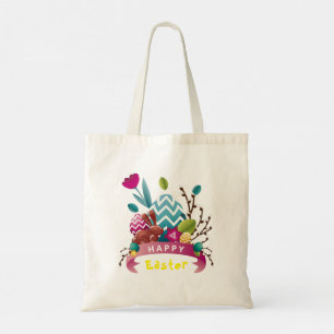 Happy Ostersonne, Eierdesign  Tragetasche