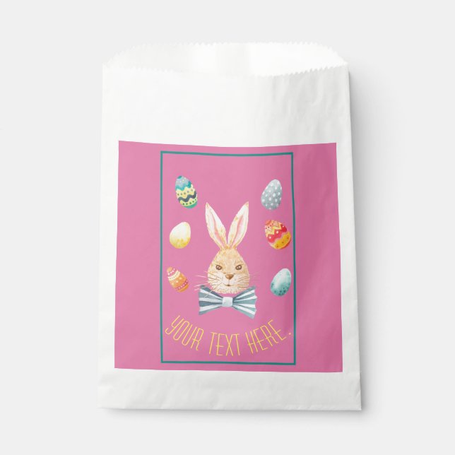 Happy Ostersonne mit Bow-Krawatte Geschenktütchen (Vorderseite)
