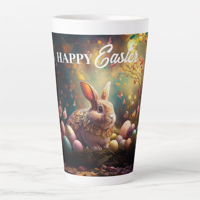 Happy Ostersonne mit Ostereiern Milchtasse (Vorderseite)