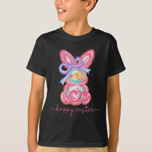 Happy Ostertag Bunny Rabbit Brushstroke T-Shirt Wo