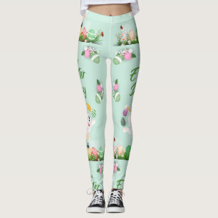Happy Ostertag - Funny Bunny und Eggs Oster Leggings