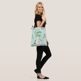 Happy Ostertag - Funny Bunny und Eggs Oster Tasche