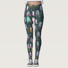 Happy Ostertag - Funny Bunny Wakes Pattern Leggings