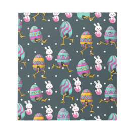Happy Ostertag - Funny Bunny Wakes Pattern Notizblock