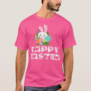 Happy Ostertag Niedlich Bunny Junting Schokoladene T-Shirt