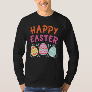 Happy Ostertag Niedliche farbenfrohe Eierjagd Frau T-Shirt