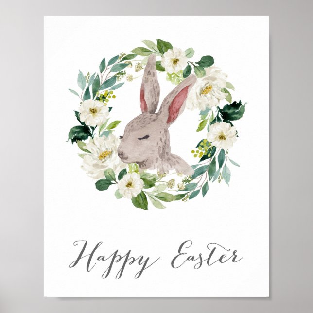 Happy Osterzeichen, Osterdekorationen, Sonnenschei Poster (Vorne)