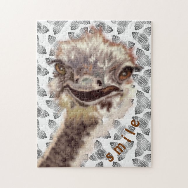 Happy Ostrich - Lächeln - (Vertikal)