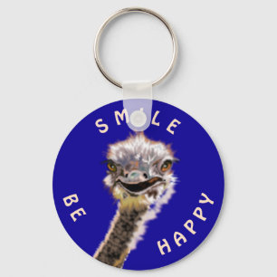 Happy Ostrich - Lächeln - sei glücklich Schlüsselanhänger
